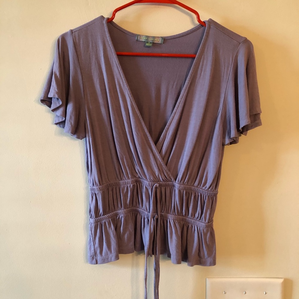 Purple short sleeve top